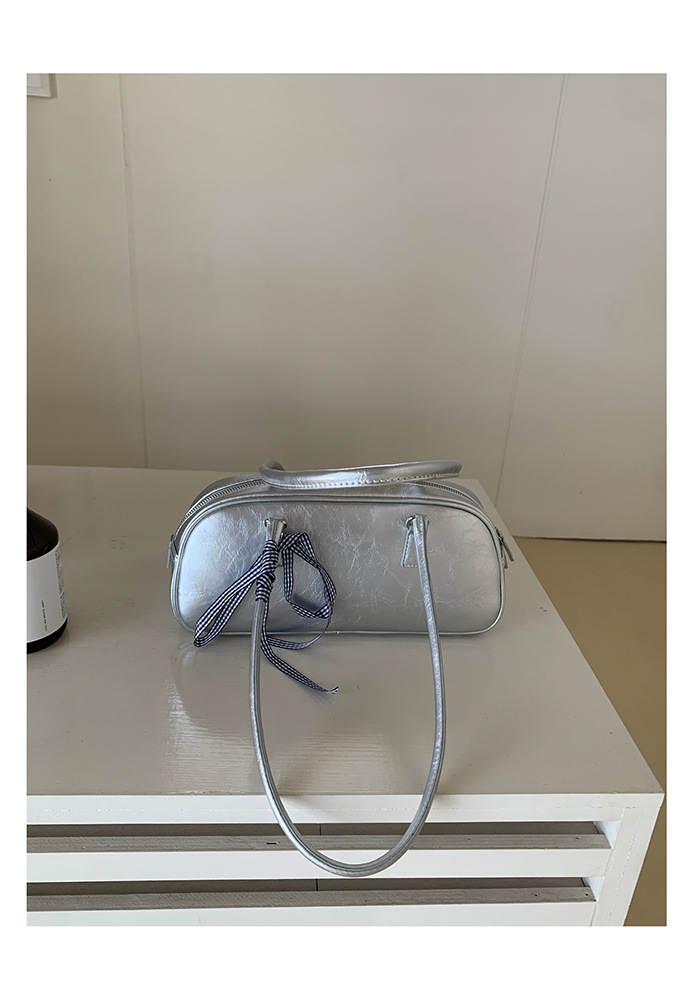 Borsa a spalla argento donna stile balletto borsa sottobraccio_voghion.com