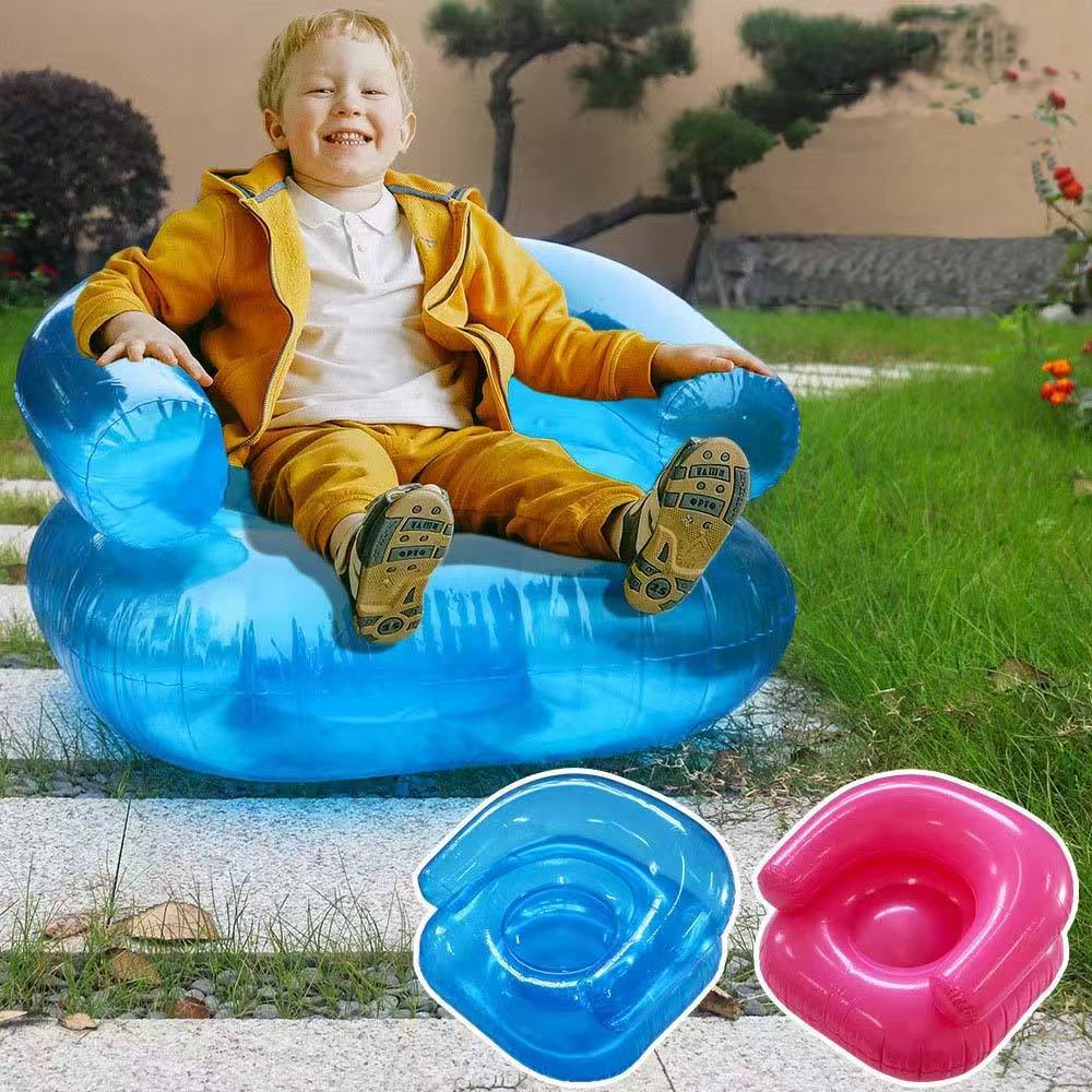 Factory Direct Sales Kidsren's Transparent Inflatable Sofa Portable Pvc Water Game Sofa Kidsren's Play Seat Wholesale