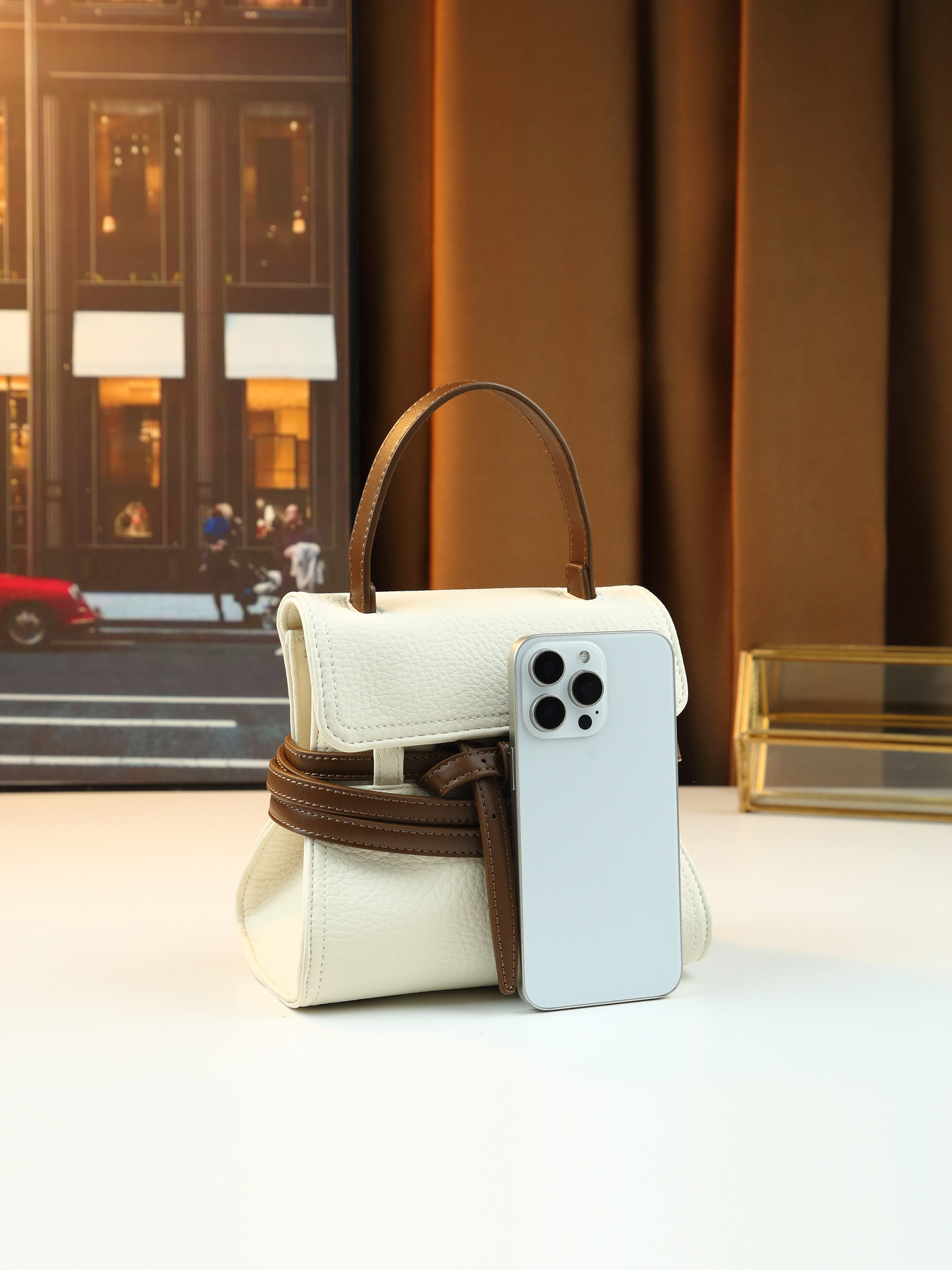 Damen Handtasche Aus Gewachstem Leder Als Umhängetasche Elegant_voghion.com