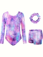 C 35685 Digital Print Long Sleeve Leotard ӡ��Ůͯ��ٷ�