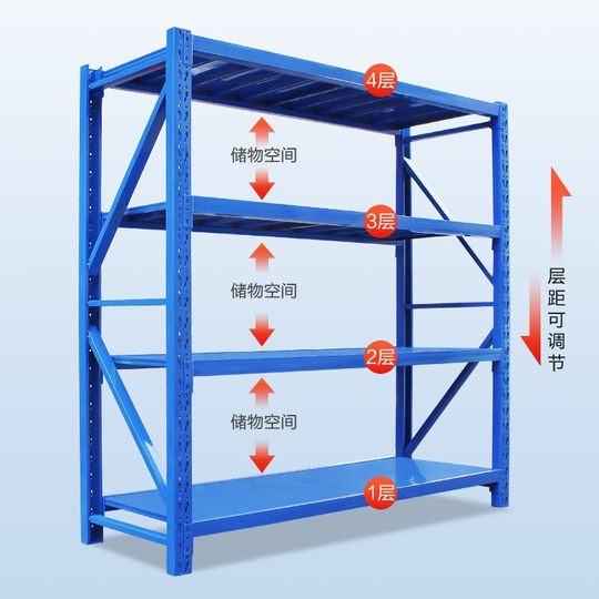 Factory wholesale warehouse storage rack household multi-layer storage rack thickened load-bearing disassembly column express shelf