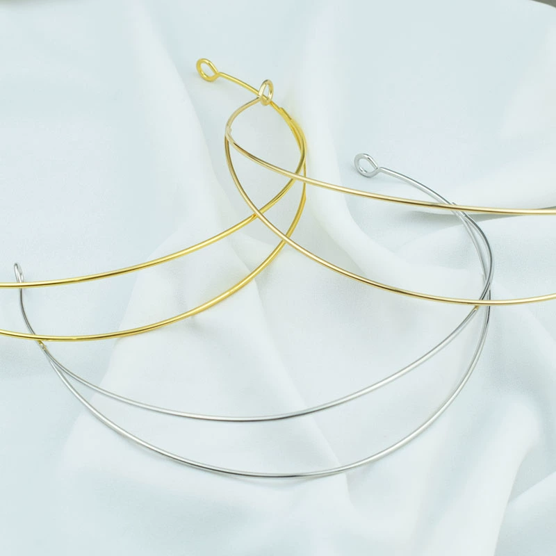 Электрофорез, сохраняющий цвет, железная корона для волос и повязка на голову, основной корпус, сварной двухслойный ореол, ручная работа, материал свадебного головного убора династии Хань своими руками