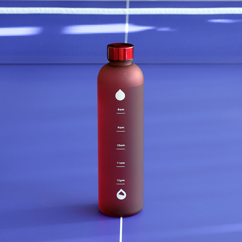 Taza de agua esmerizada simple de color sólido cubierta de acero inoxidable de gran capacidad taza espacial portátil de acondicionamiento físico hervidor de agua deportiva