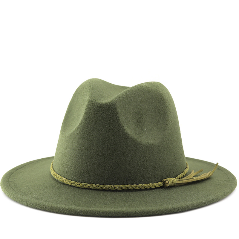 Chapeau de jazz unisexe classique Prairie à large bord, 7 cm, orné d'un pompon en daim, idéal pour l'équitation et les activités de plein air._voghion.com