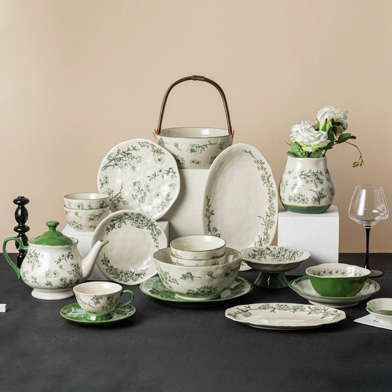 Shuojia Ceramic Bowl and Plate Set Gift Box for Housewarming, New Home Use Dishes, Accessible Luxury and High-End Tableware, Rice Bowls, Noodle Bowls and Plates