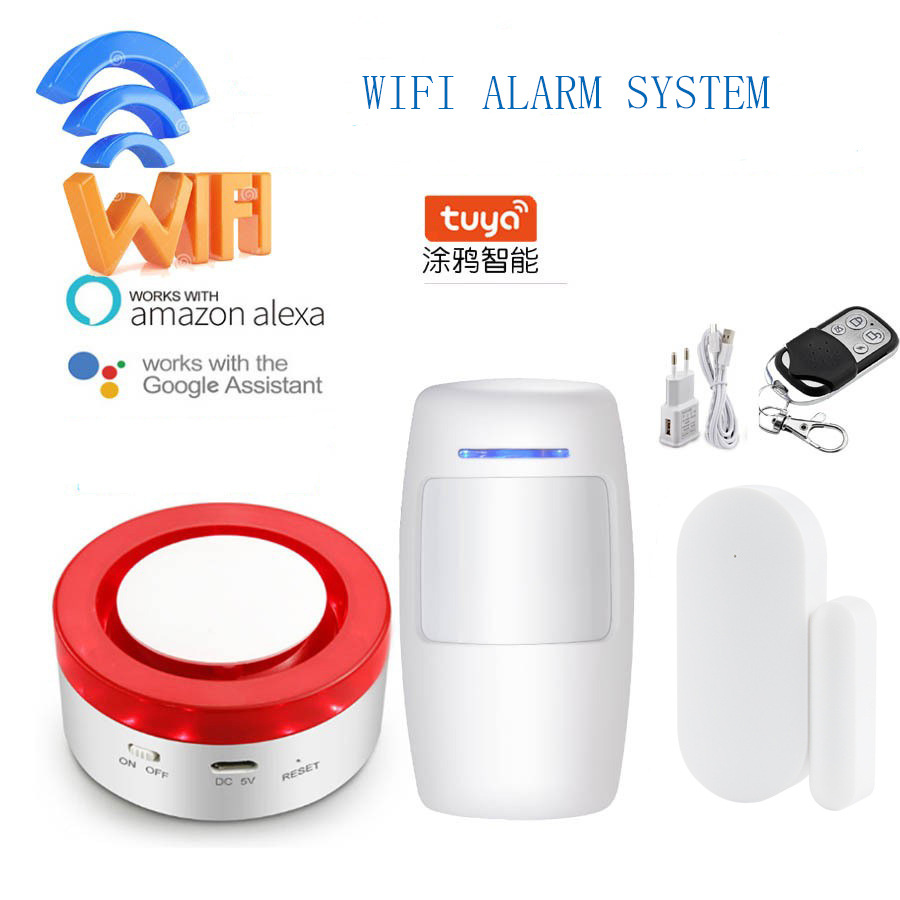 涂鸦智能 WiFi防盗报警器 TUYA WIFI报警器声光报警 WiFi alarm