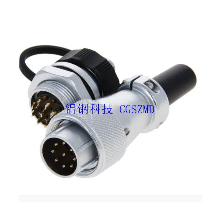 WS WF20/24-6TI 12о Series Front-nut-mount receptacle
