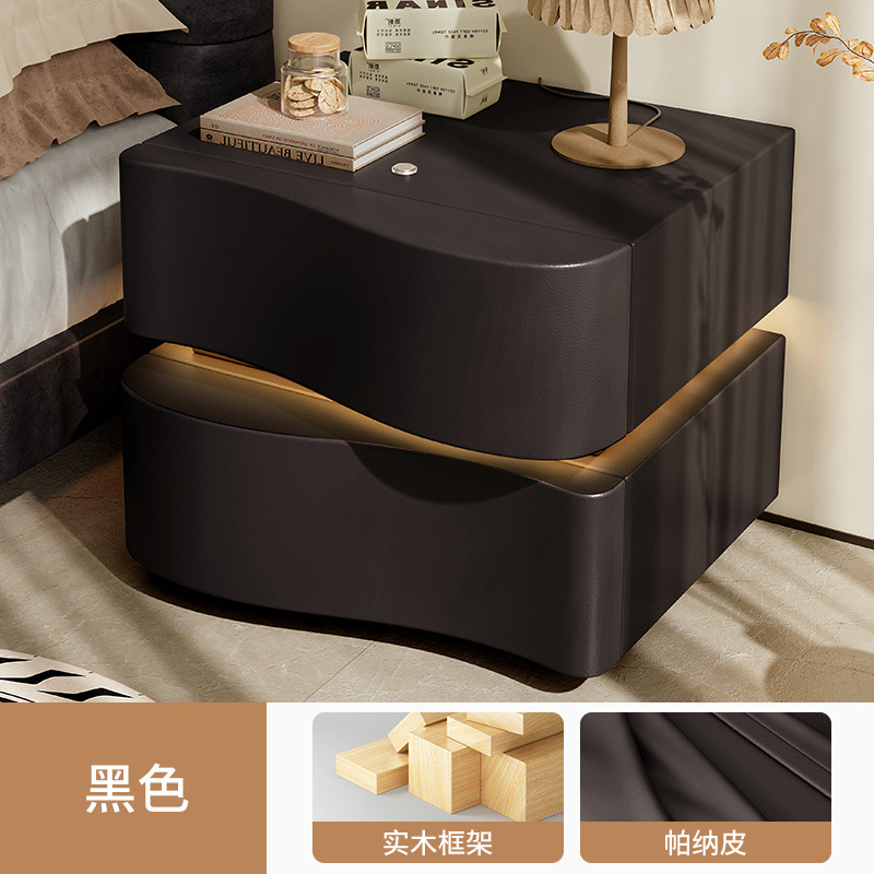 Mesa de cama de madera maciza simple y moderno gabinete de almacenamiento de dormitorio en 2026 nuevo armario pequeño doméstico principal
