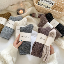 袜子女秋冬新款金银丝暖绒中筒女袜保暖加厚羊毛堆堆袜女批发