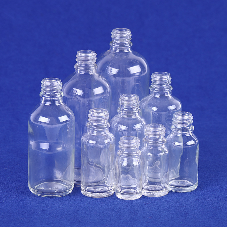 100ml透明玻璃精油瓶化妆品乳液瓶 香水喷雾瓶精华液分装瓶可配盖