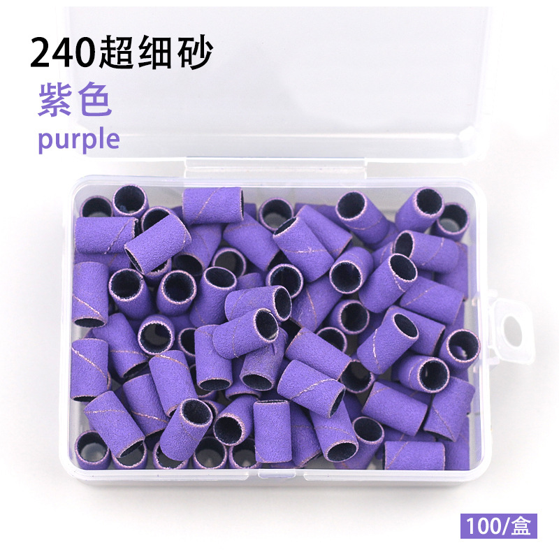 Transfronterizo nuevo clavo cabeza de molienda anillo de arena máquina de pulir eléctrica clavo anillo de molienda negro y blanco multi-color caja de montaje cojinete