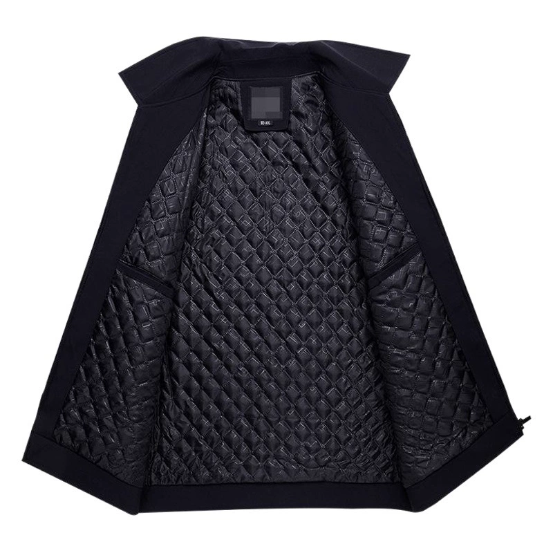 Осеннее пальто для папы, осенне-зимняя мужская куртка среднего возраста, утепленная куртка для Дедушки 50 лет, на флисовой подкладке