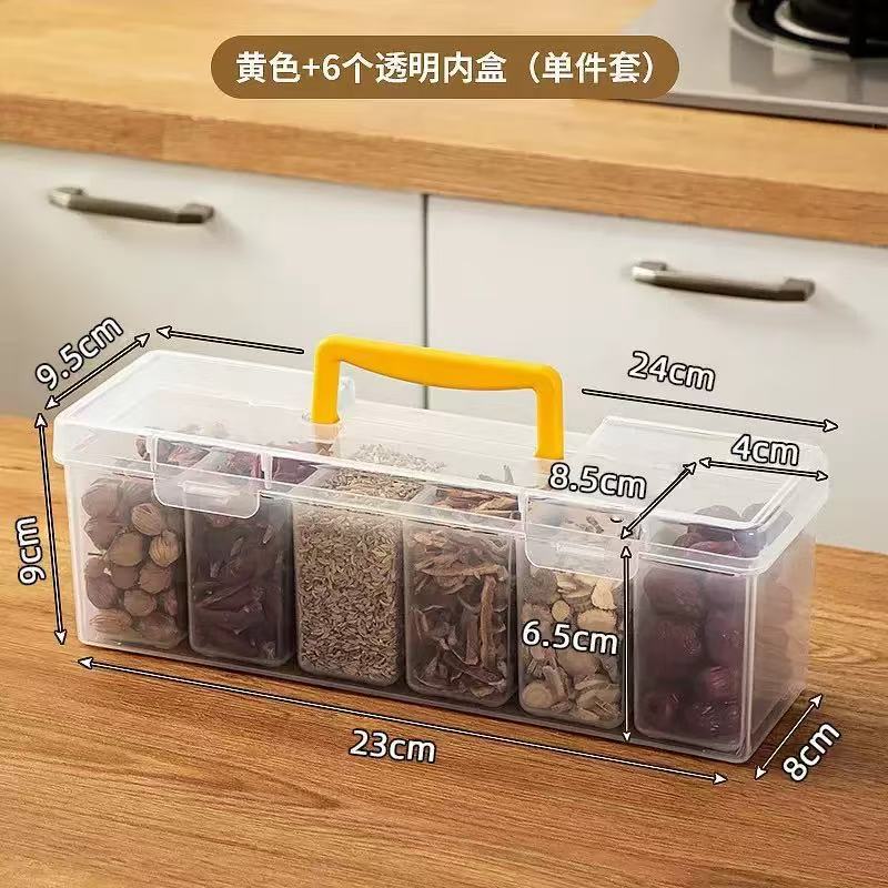 Juego de Cajas para Condimentos de Cocina de Plástico Octogonal para Especias