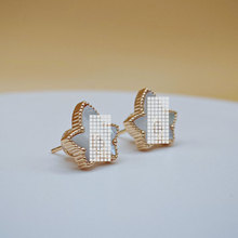 常青藤系列玫瑰耳钉新款三叶草白玛瑙轻奢明星汤唯同款