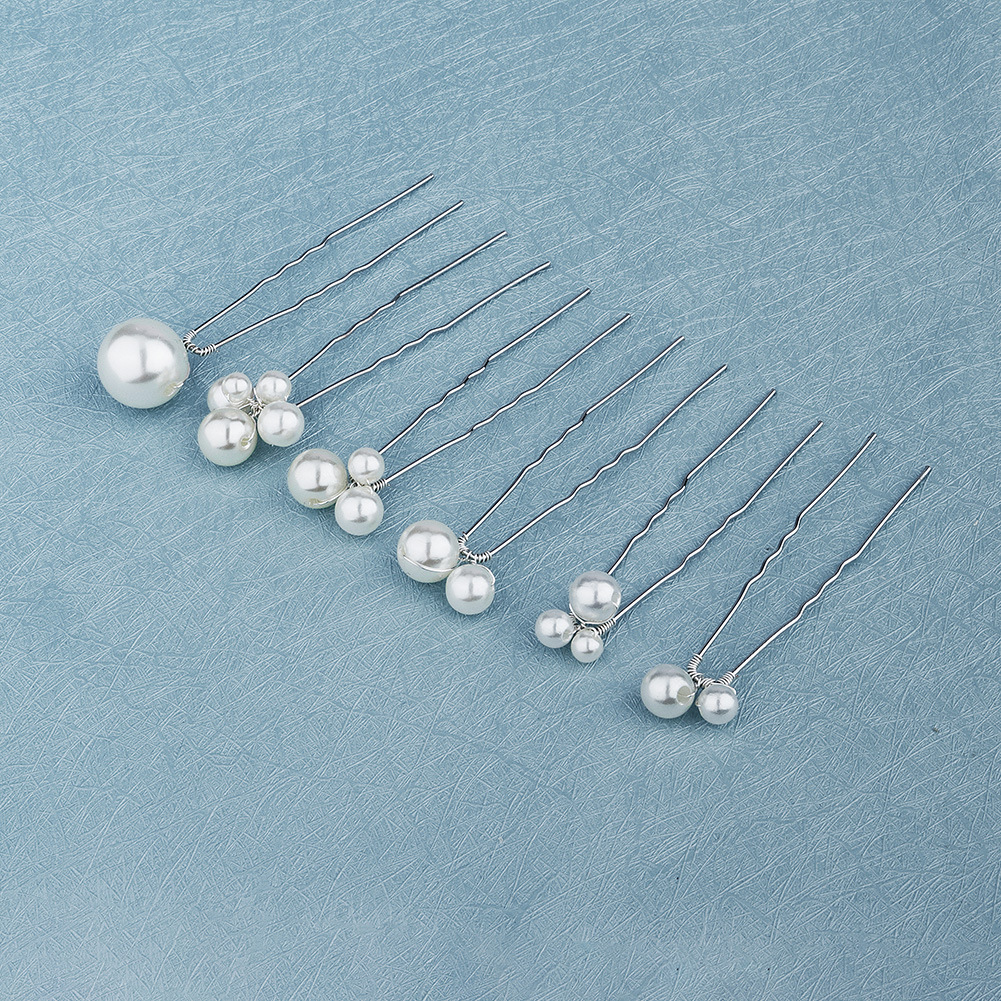 Accesorios de la boda al por mayor europeo y americano simple nueva horquilla nupcial perla rhinestone Pasadores boda Vestido Accesorios