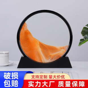 Factory 3D quicksand painting glass hourglass creative gift home living room crafts desktop decoration wholesale