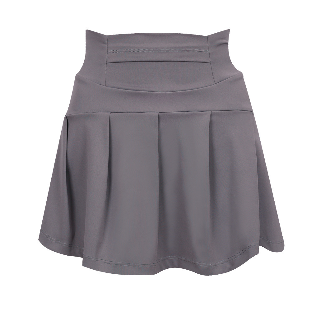 Falda de tenis de nailon estilo Lulu, de alta elasticidad, de seda helada, fina, transpirable, antiexposición, para yoga y deportes, para mujer.