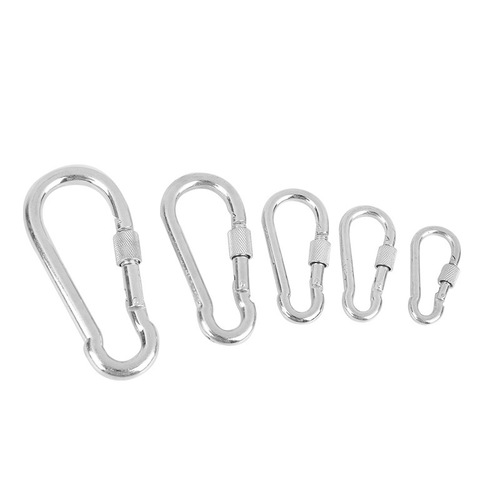 Spring hook carabiner buckle ring safety hook insurance hook anti-drop key chain hoist buckle dog chain buckle fitness buckle