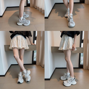 ���� 5cm�����ϵ�ЬŮ2025�ļ��¿���W��͸�������e�\��Ь