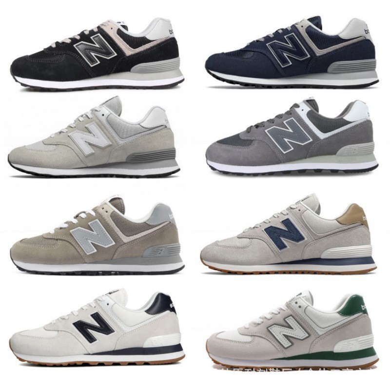 Nb574 Üslubunda Kişi İdman Ayaqqabısı, Boz Retro Qaçış Ayaqqabısı