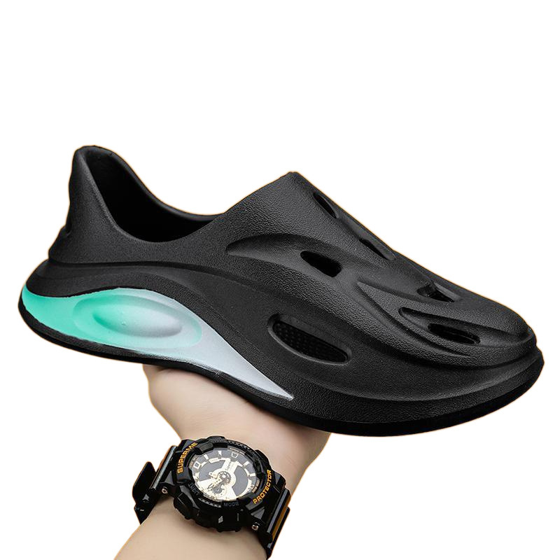 Zapatos con agujeros de suela gruesa para hombres, estilo nuevo de verano, sandalias de conducción, zapatos de playa, zapatos casuales