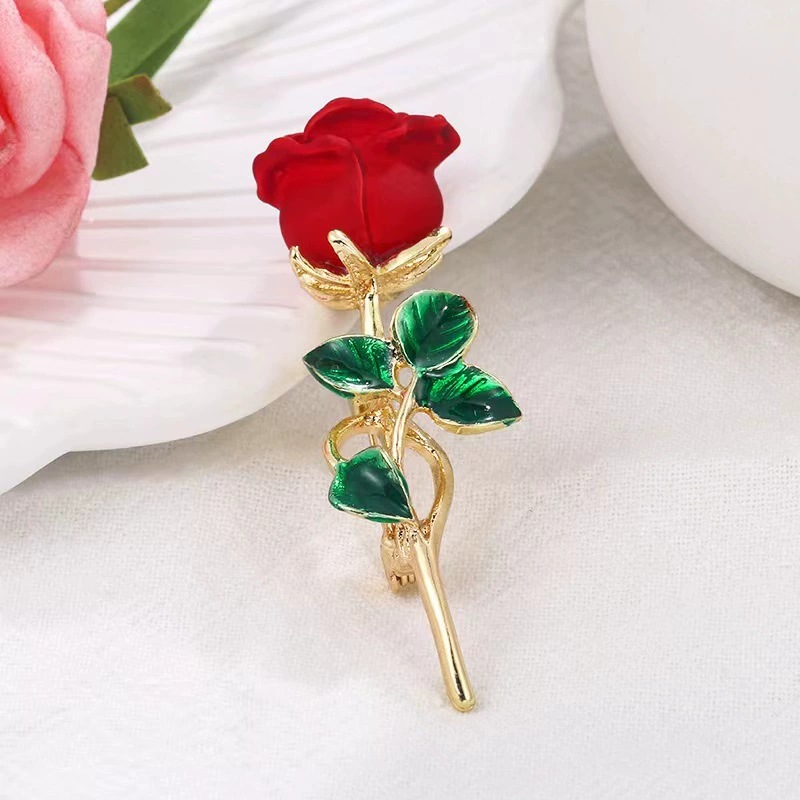 Broche émaillée style chinois avec phoenix et strass dégradé_voghion.com