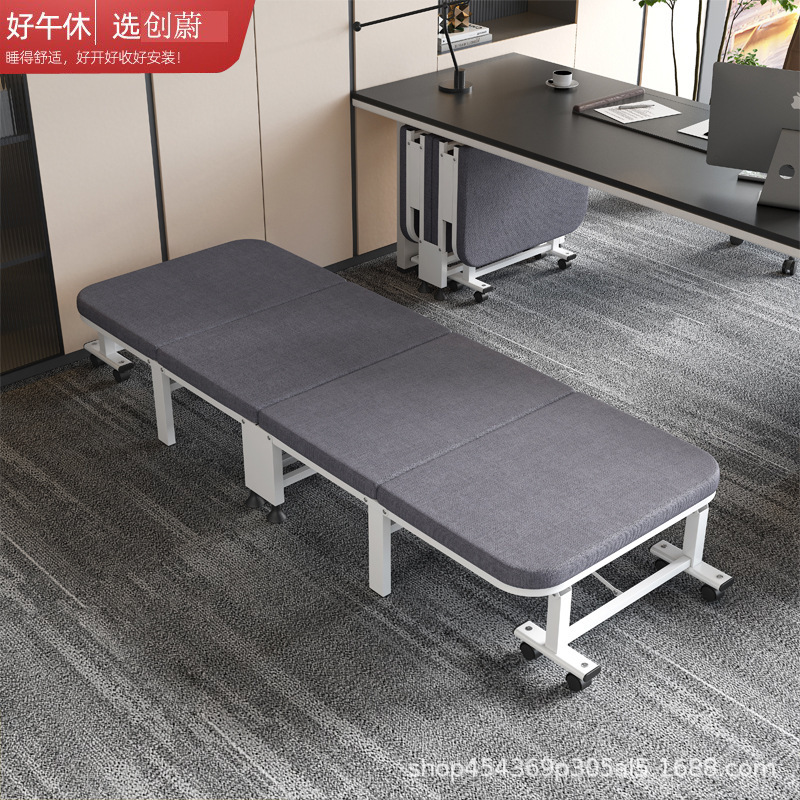 Factory Direct supply lunch break folding bed single bed household sponge bed Office accompanying bed hard board nap four folding bed Factory Direct supply lunch break folding bed single bed household sponge bed Office accompanying bed hard board nap four folding bed