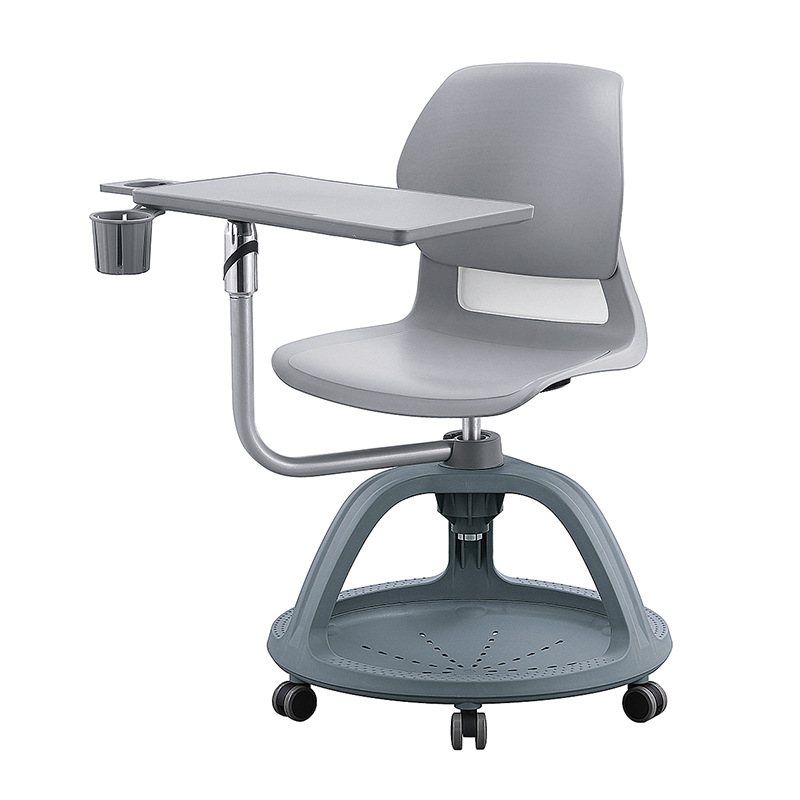 Silla de entrenamiento con tablero de escritura Silla de disco Silla de estudiante de respaldo de plástico integrado multifuncional Silla de discusión de aula inteligente image 14