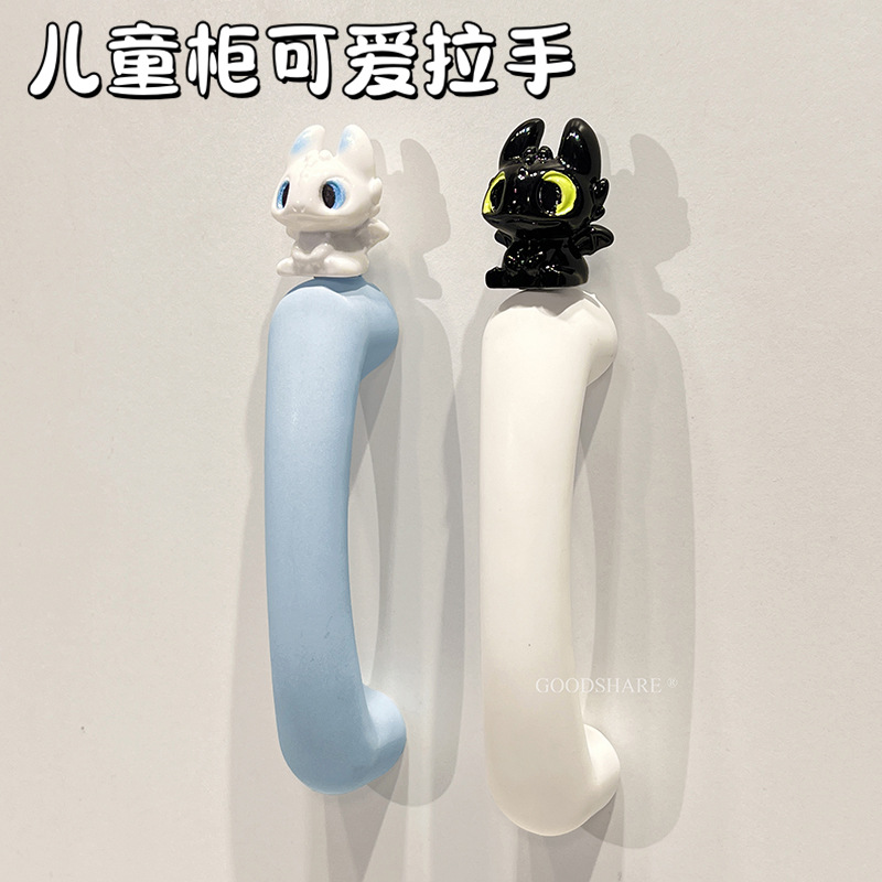 Ceramic cabinet door handle 2025 new cute cartoon multi-functional…