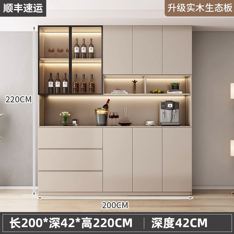 实木餐边柜高柜一体靠墙酒柜客厅家用茶水柜餐厅储物柜玄关置物柜|undefined