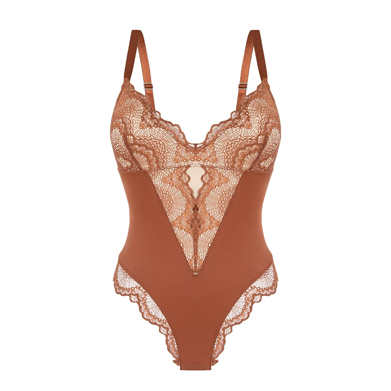 Фасонная кружевная бюстье-гартер, корректирующий bodysuit, европейский стиль, утягивающий эффект, оптом
