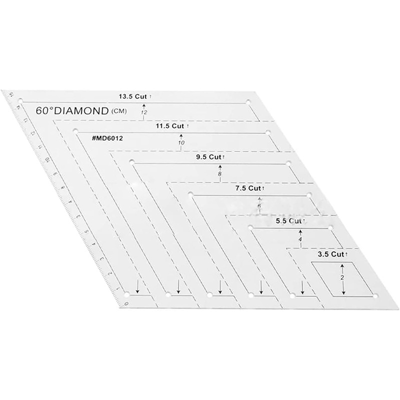 Multifunctional Sewing Patchwork Ruler Acrylic Scale Seam Allowance Scale DIY Handmade Fabric Edge Patchwork Tool