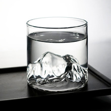 復古茶杯日式冰山創意咖啡水杯冷淡風威士忌酒杯耐熱玻璃杯子