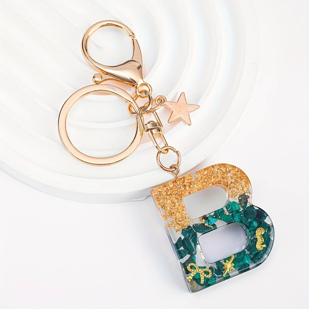 30g Weight Lobster Trigger Clasp Closure Clasp Closure Type Keychain Classification Daily Occasion Resin Material Letter, Star Pattern Women's Gender Marine Style, Sweet Style Marine Style Sweet Letter Star Resin Women's Lobster Trigger Clasp Closure Keychain 2