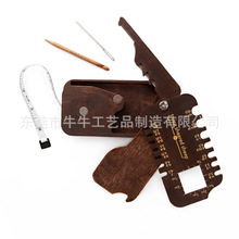 跨境爆款Stitch Scout Multi Tool木质编织多功能毛线钩针尺工具