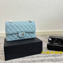 高版本c家经典cf系列鱼子酱包羊皮女包单肩斜挎包高级方胖子菱格