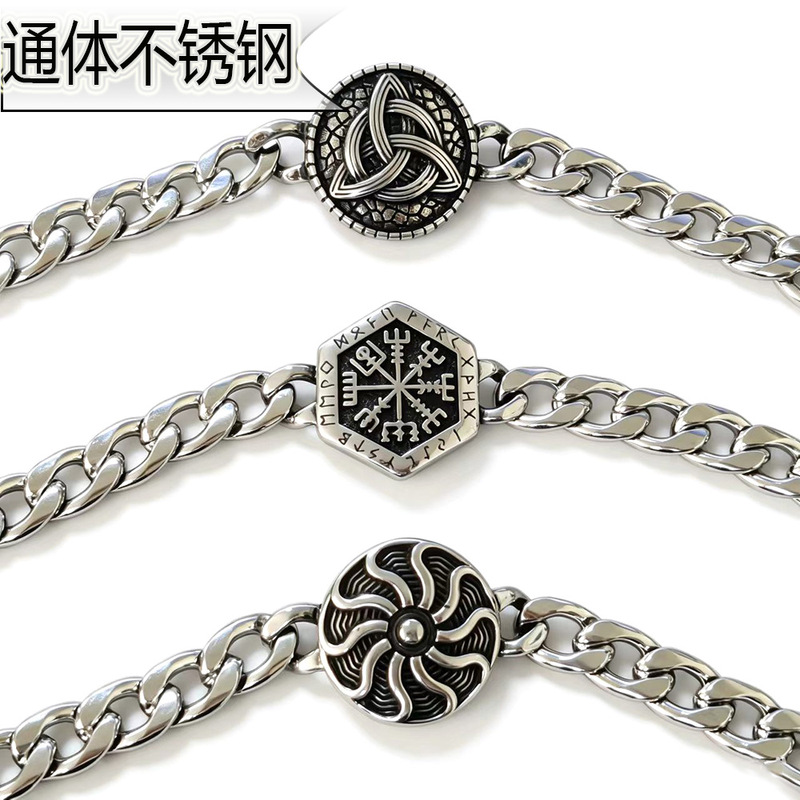 Foreign Trade Retro Viking Celtic Sun God Stainless Steel Bracelet Men's Fashion Jewelry Wholesale from Manufacturer Foreign Trade Retro Viking Celtic Sun God Stainless Steel Bracelet Men's Fashion Jewelry Wholesale from Manufacturer
