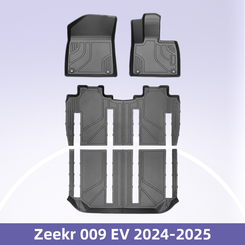 Aplicable a Zeekr 009 FV2024-2025 timón derecho 3D todo el tiempo material TPE cojín de pie cojín de colateral