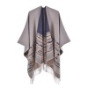 Demi-season universal scarf, cloak for traveling, ethnic cashmere, trench coat, European style, ethnic style, increased thickness