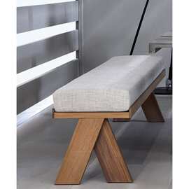 现代简约长条凳别墅家用门口换鞋凳实木沙发床尾凳入户轻奢穿鞋凳