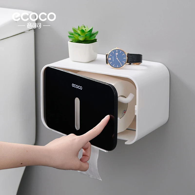 Caja de Papel Higiénico Montada en Pared – Impermeable y Sin Perforación