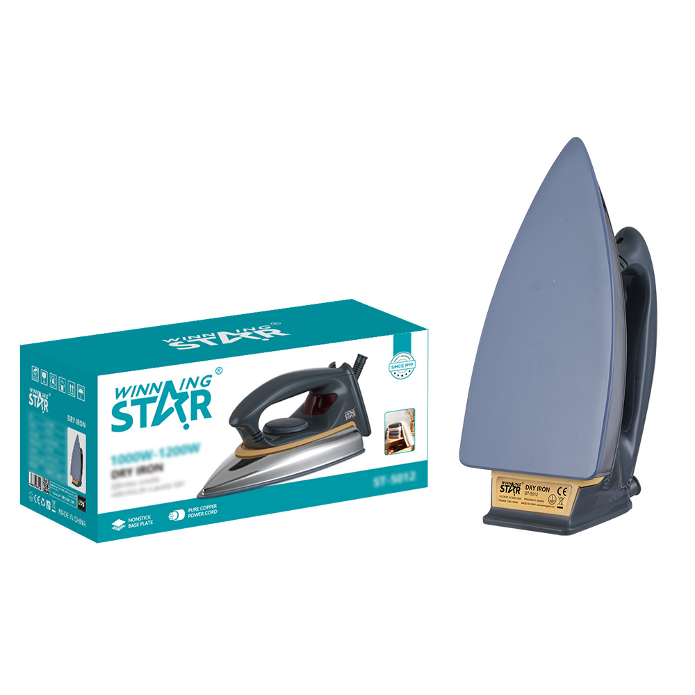Winningstar transfronterizo en stock 220V antiadherente gris placa base automático temperatura constante Luz de hierro seco plancha eléctrica