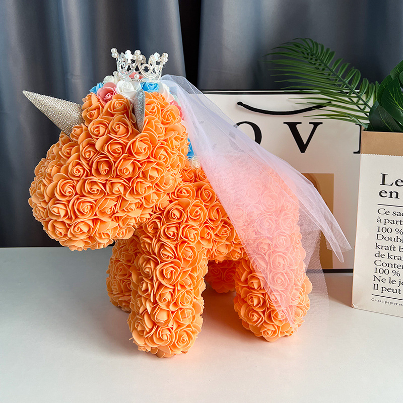 Orange crown veil