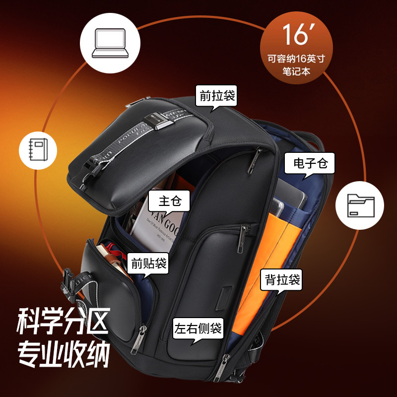 Nuevas mochilas de negocios bolsos de hombro impermeables para hombres viajes de negocios moda bolsos de computadora antirrobo multifuncionales para viajes de Negocios de gran capacidad