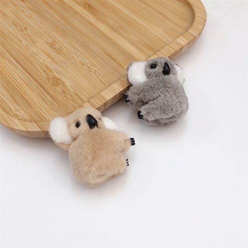 Cute little koala hairpin side plush koala hairpin Internet celebrity same style side clip top clip shark clip small size