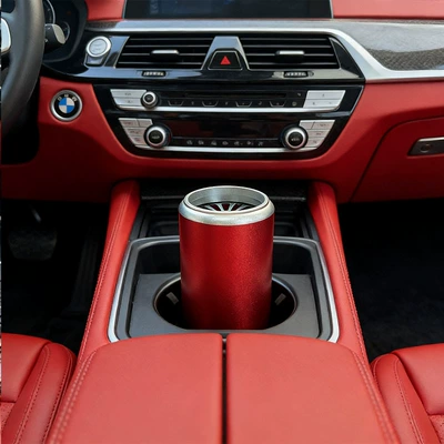 Car Soap Holder, Car Cup Perfplant seat - short-red-bucket-body-with-silver-lid-empty-bucket-soap-not-included