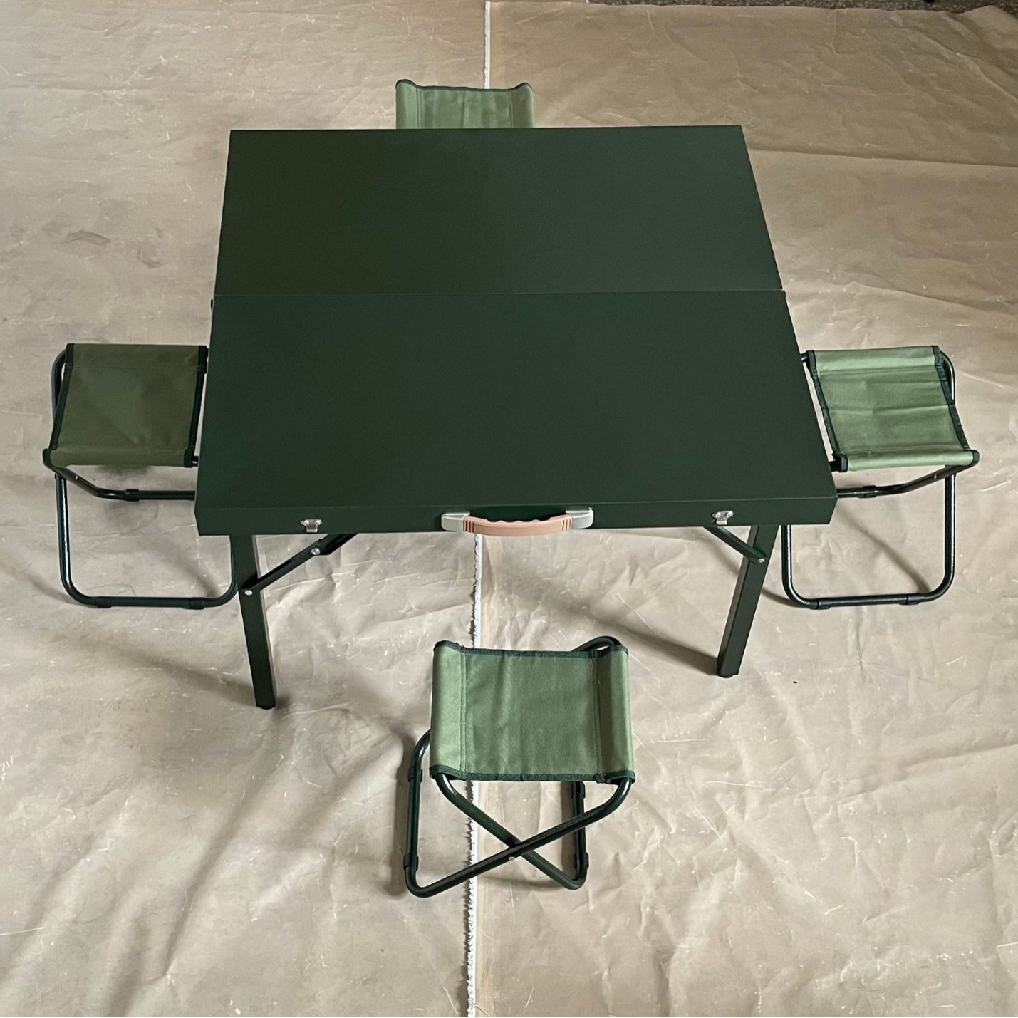 厂家直销户外露营摆摊折叠餐桌便携烧烤多人折叠桌配马扎