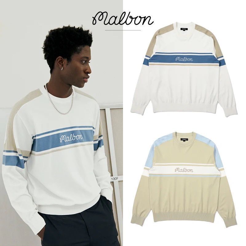 Golf Clothing Tops 2024 Spring and Autum Men's Round Neck Color Matching Sports Long-Sleeved Knitwears High Elasticity and Fashion Golf Clothing Tops 2024 Spring and Autum Men's Round Neck Color Matching Sports Long-Sleeved Knitwears High Elasticity and Fashion
