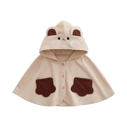 Infant Windproof Poncho for Outdoors - Autumn/Winter Unisex Baby Cape, Children's Windbreaker, Windproof Cute Baby Shoulder Cover - Outerwear
