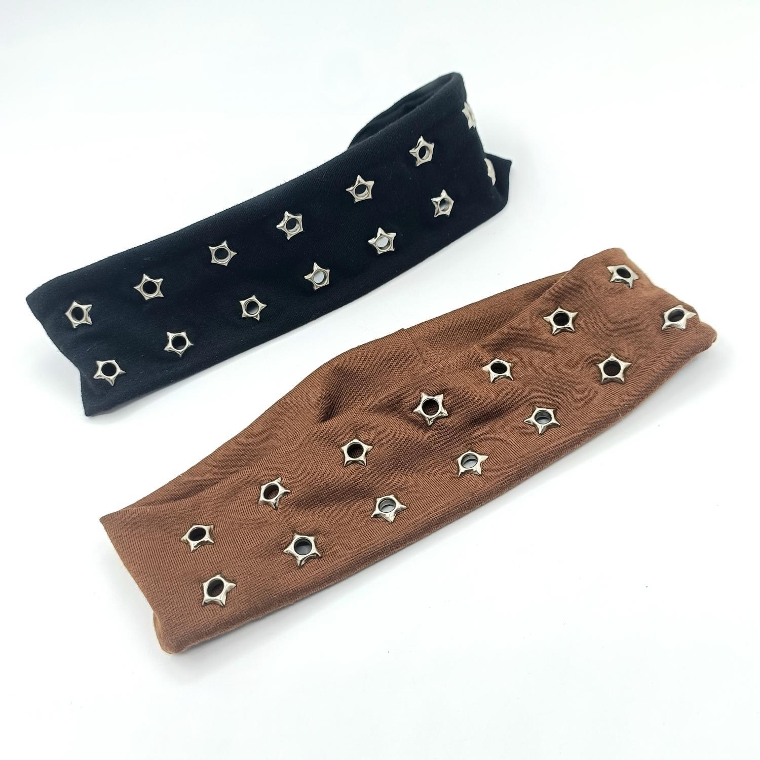 HW250301-22.5x6cm弹力布+14五角星气眼朋克